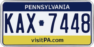 PA license plate KAX7448