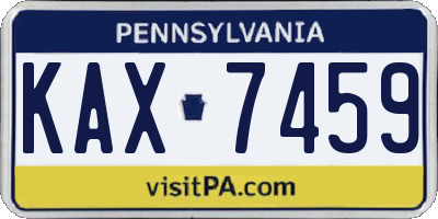 PA license plate KAX7459