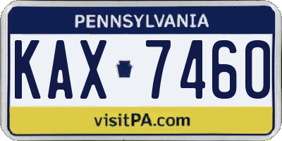 PA license plate KAX7460