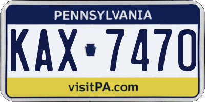 PA license plate KAX7470