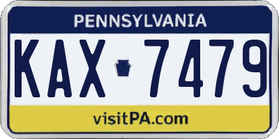 PA license plate KAX7479