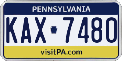 PA license plate KAX7480