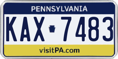 PA license plate KAX7483