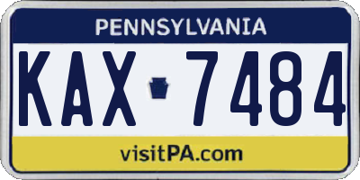 PA license plate KAX7484