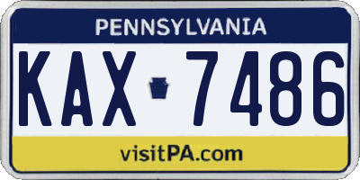 PA license plate KAX7486
