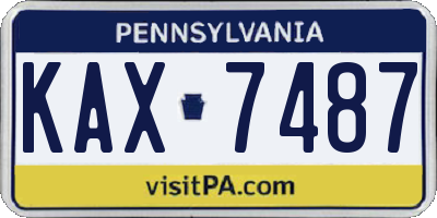 PA license plate KAX7487
