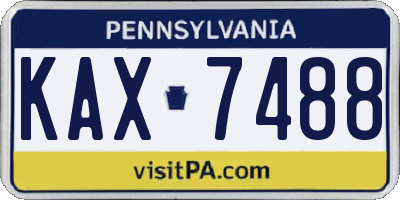 PA license plate KAX7488