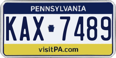 PA license plate KAX7489