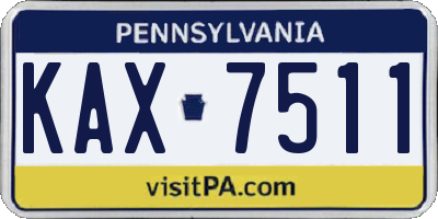 PA license plate KAX7511