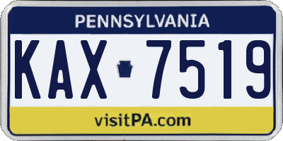 PA license plate KAX7519