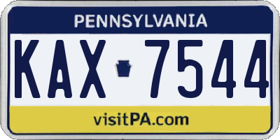 PA license plate KAX7544