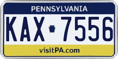 PA license plate KAX7556