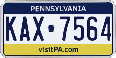 PA license plate KAX7564