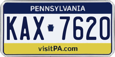 PA license plate KAX7620