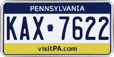 PA license plate KAX7622