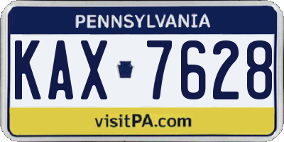 PA license plate KAX7628