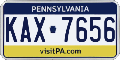 PA license plate KAX7656