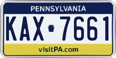 PA license plate KAX7661