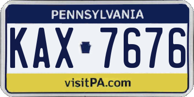PA license plate KAX7676