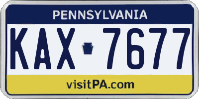 PA license plate KAX7677