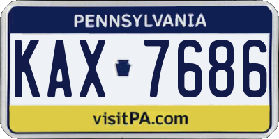 PA license plate KAX7686