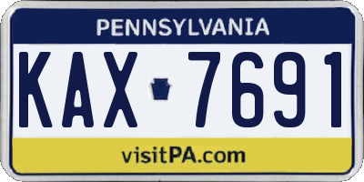 PA license plate KAX7691