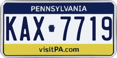 PA license plate KAX7719