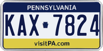 PA license plate KAX7824