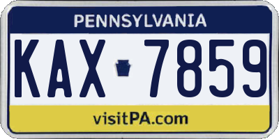 PA license plate KAX7859