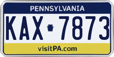 PA license plate KAX7873