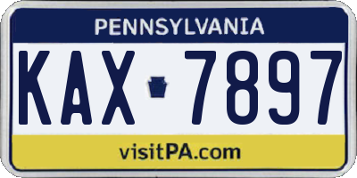 PA license plate KAX7897