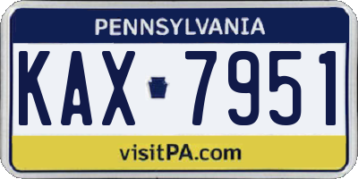 PA license plate KAX7951