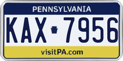 PA license plate KAX7956