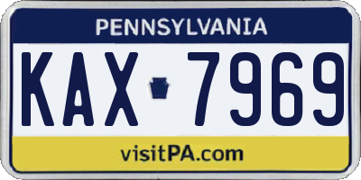PA license plate KAX7969