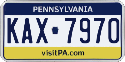 PA license plate KAX7970