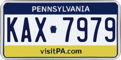 PA license plate KAX7979