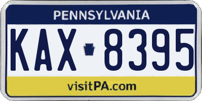 PA license plate KAX8395