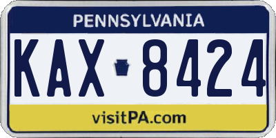 PA license plate KAX8424
