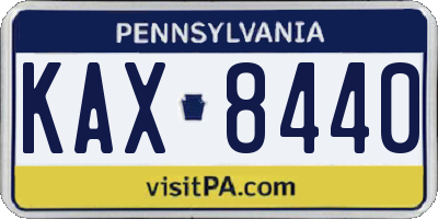 PA license plate KAX8440