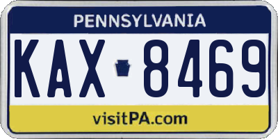 PA license plate KAX8469