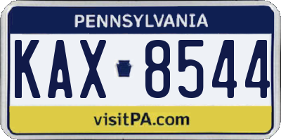 PA license plate KAX8544
