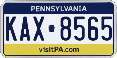 PA license plate KAX8565