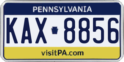 PA license plate KAX8856