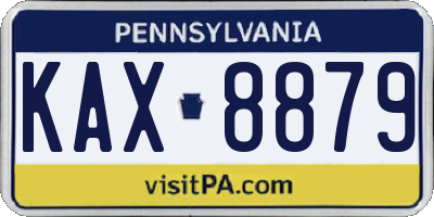 PA license plate KAX8879