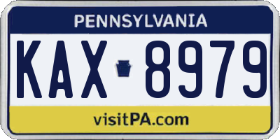 PA license plate KAX8979