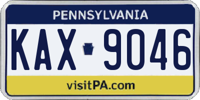 PA license plate KAX9046