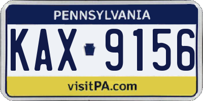 PA license plate KAX9156