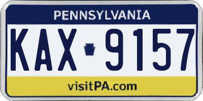 PA license plate KAX9157