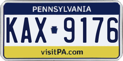 PA license plate KAX9176