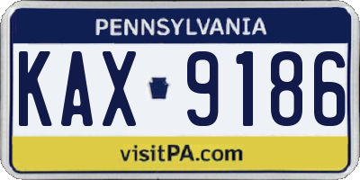 PA license plate KAX9186